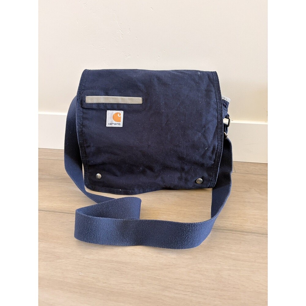 Carhartt Women's Crossbody Carry All Purse Bag Blue Canvas Messenger Adjustable